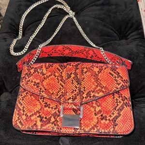 Zara lizard/snake print hand bag/purse